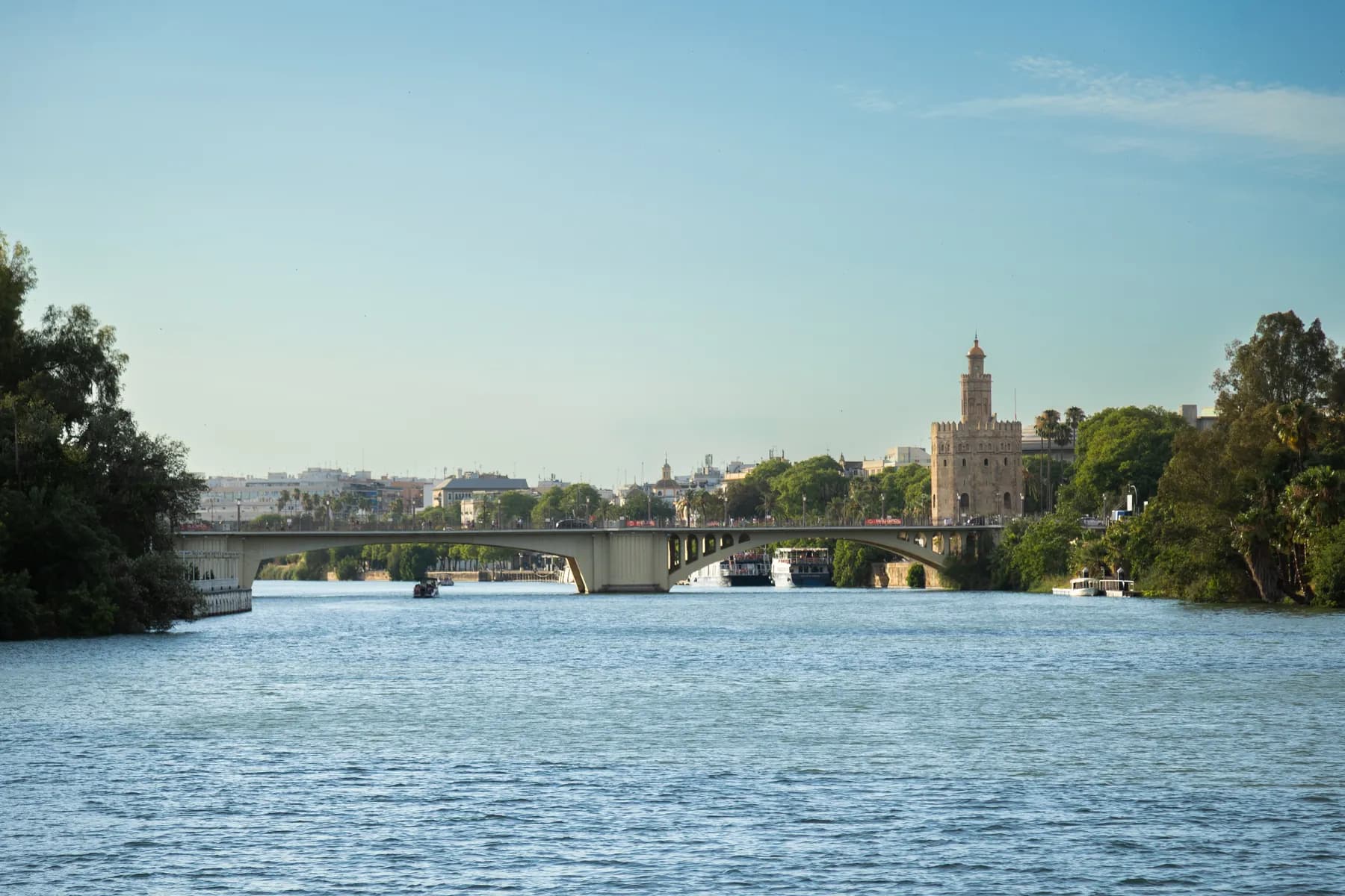 The Torre del Oro on the bank of the Guadalquivir river in Seville