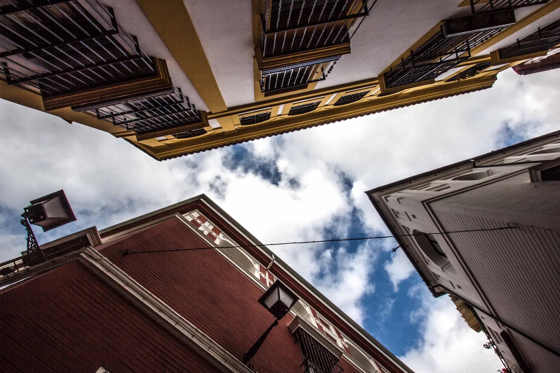 Historic building facades on a street in central Seville